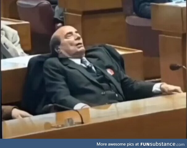 A prominent Pakistani lawyer and politician sleeping in parliament during heavy shouting