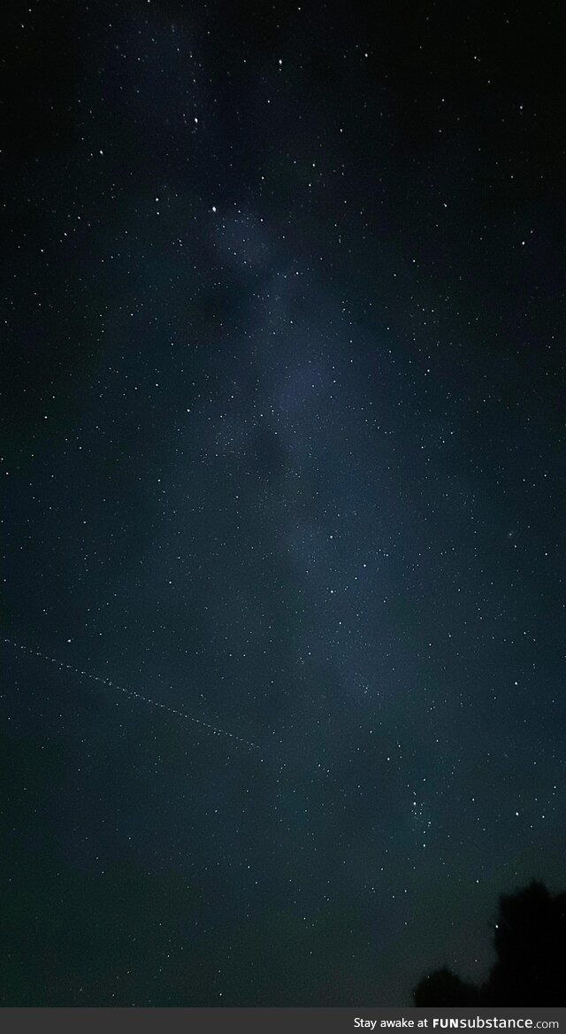 [OC] Spotted Starlink satellites while stargazing