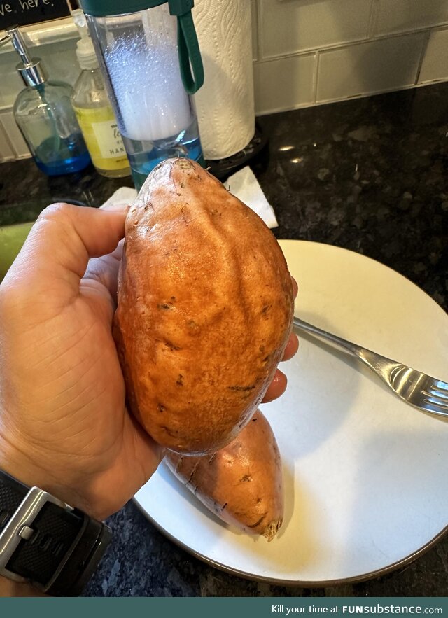 This sweet potato needs to calm down