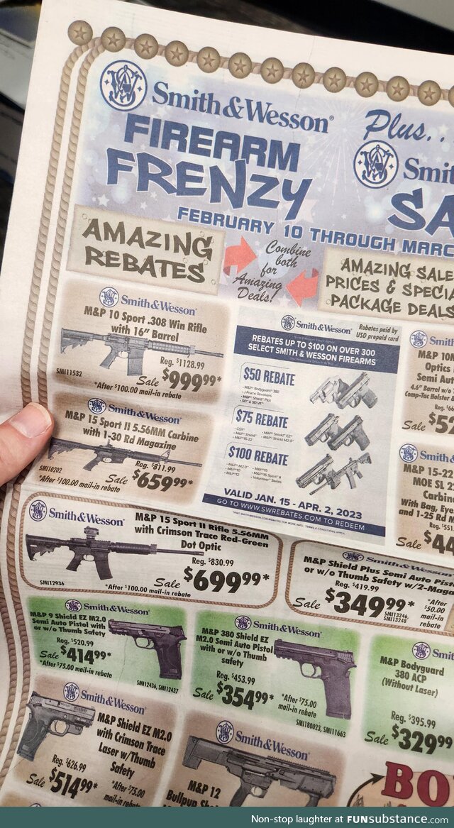 Nothing says "America" like gun ad inserts in the local newspaper