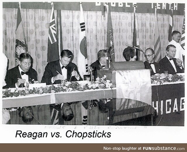 Reagan vs. Chopsticks in Taipei