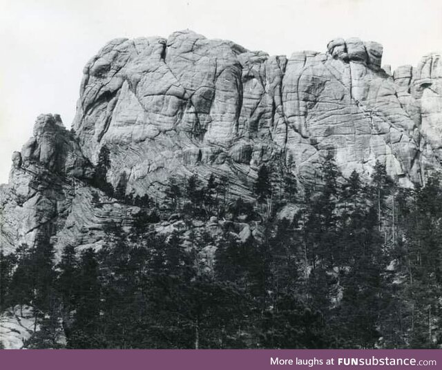 (OC) Mount Rushmore at the time it was unpresidented in 1908