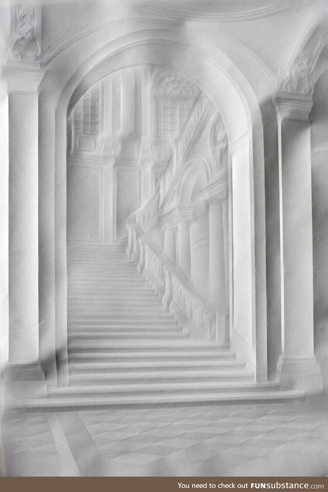 Art created only using the folding and creasing of paper