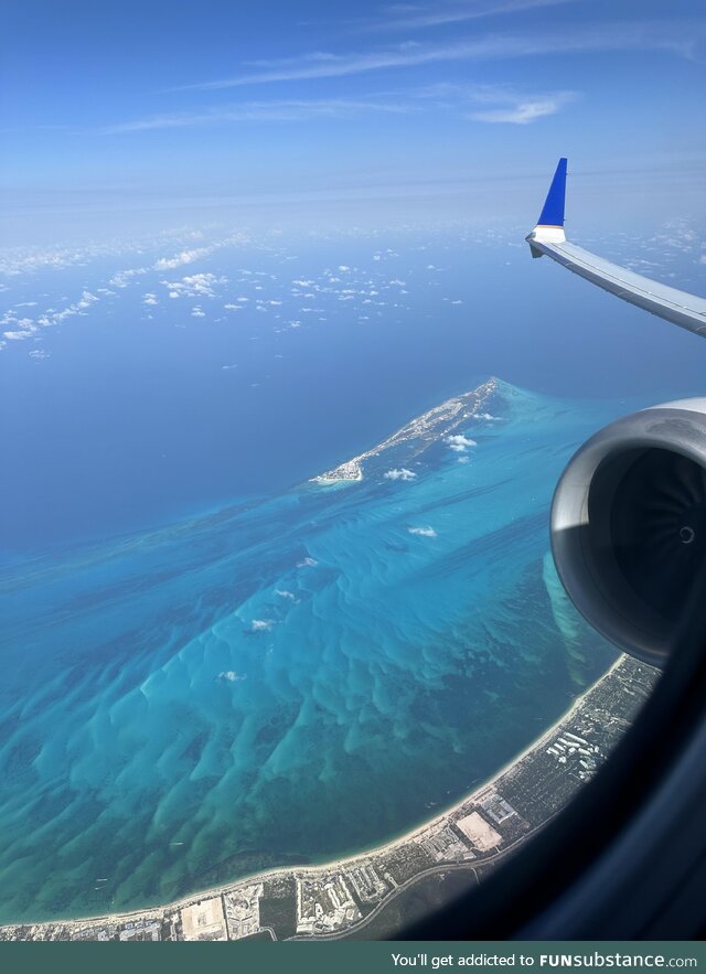 Had a particularly clear day flying over Cancun on Sunday