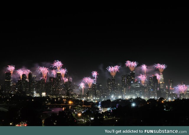 New year celebrations in Melbourne, Australia