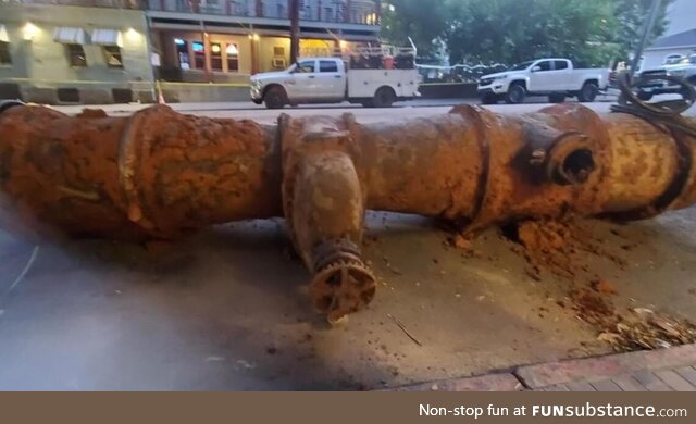 This nearly 100 year old water pipe just replaced in Atlanta, GA