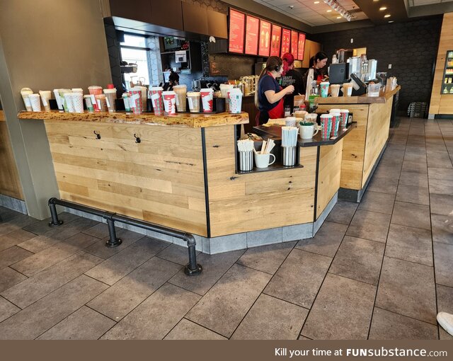 Starbucks is over an hour behind on their first "red cup day" and these are the abandoned