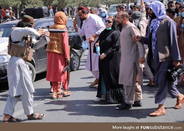 If bravery had a face - image of Afghans demonstrating against Taliban fearlesly