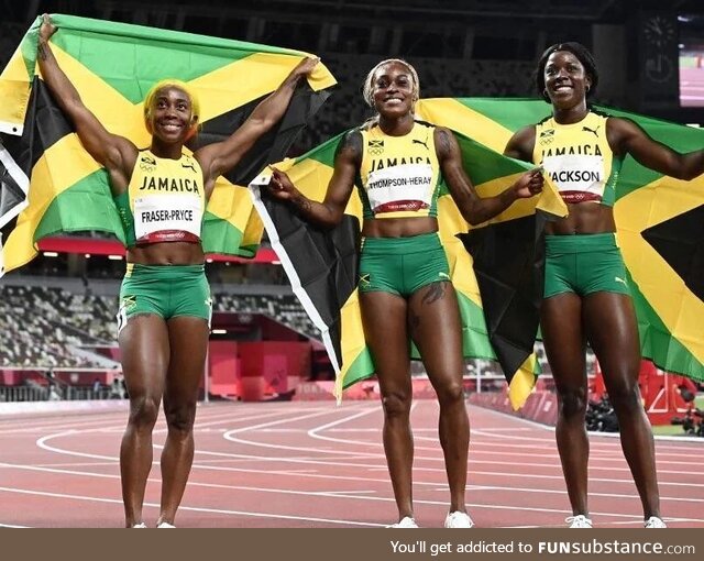 Jamaica take Gold, Silver and Bronze in Women’s 100m final. Tokyo Olympics 2021