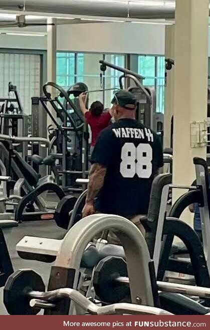 Nazi spotted at the gym in Long Island. New York