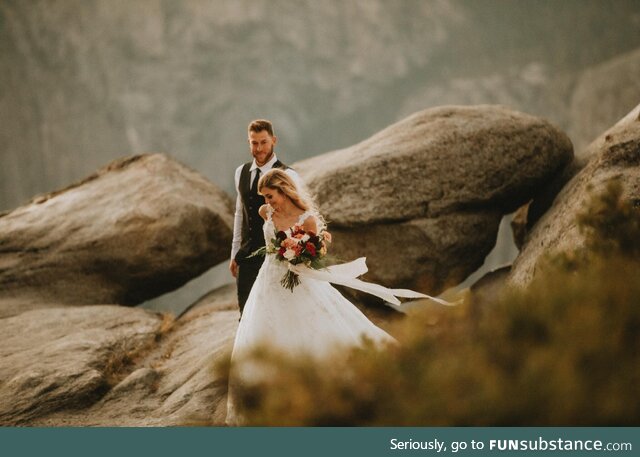 Bride and Groom at Yosemite (California) - Aug2019