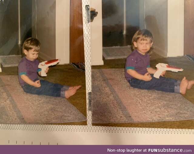 3-4 year old me was not pleased with this toy gun apparently