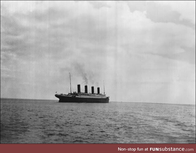 The last photo of the Titanic before it sank. Taken on 11th April, 1912