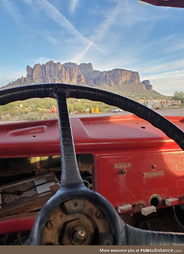 Superstition mountains in Arizona