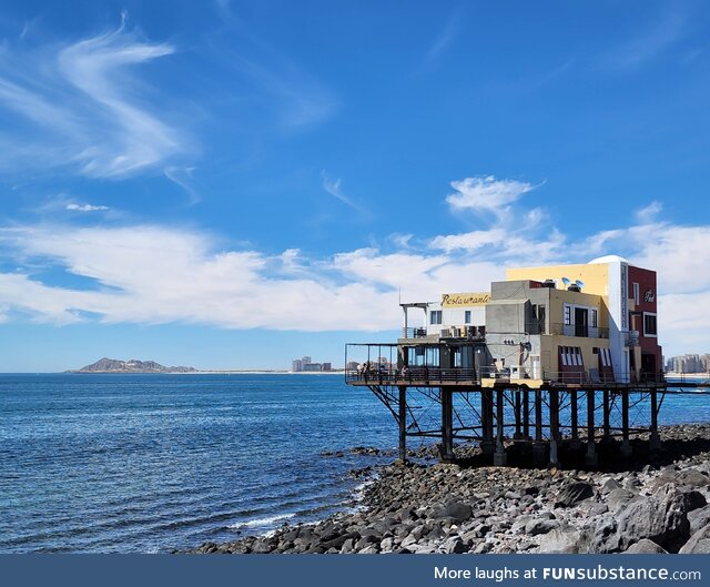 [OC] Restaurant on the rocks. Puerto Peñasco, Mexico