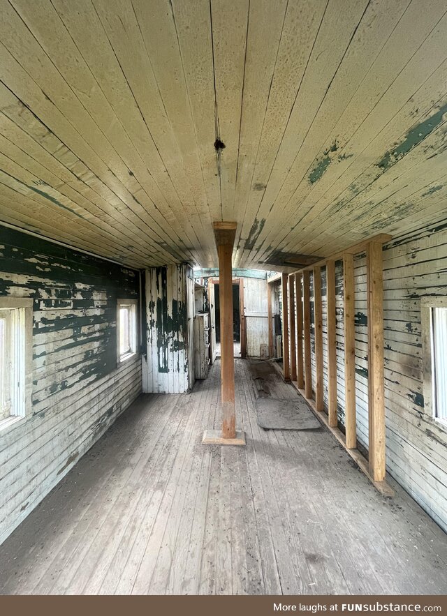 Old abandoned train caboose