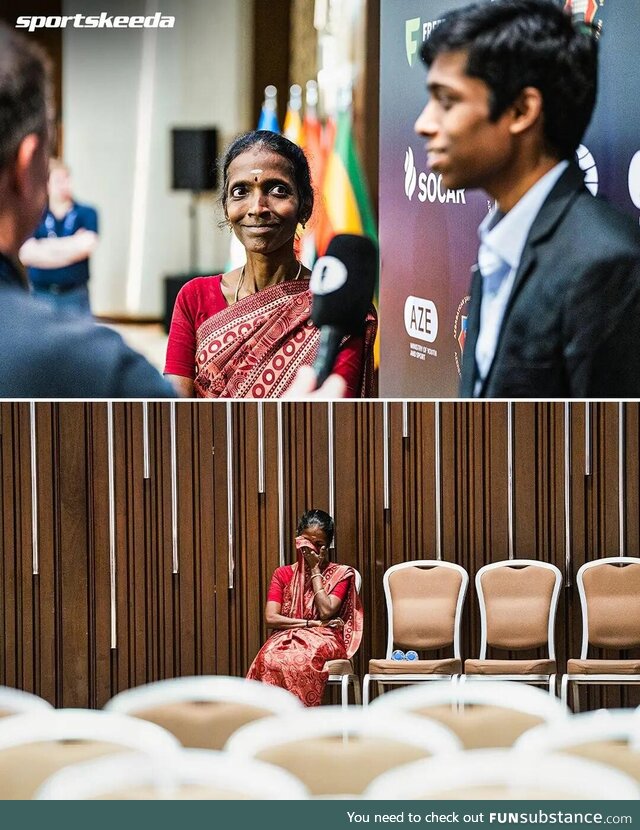 Emotional Indian mother witnesses son's historic Chess World Cup semi-final advancement!