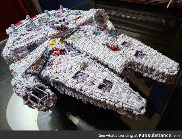 Twist-tie Millennium Falcon!