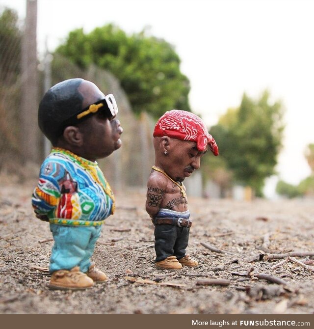 Biggie and Tupac garden "Gnomes"