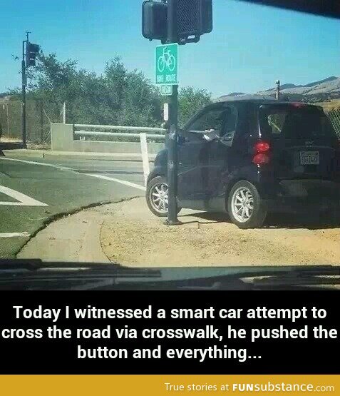 Car crossing the street