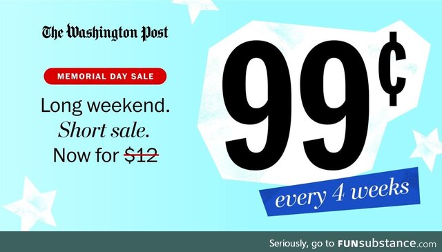 Our Memorial Day Sale is here. Subscribe to The Washington Post today and experience what