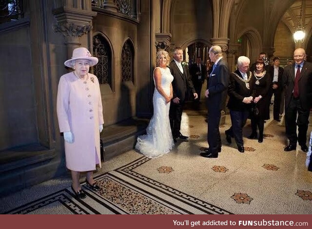 In 2012 a couple invited the Queen to their wedding as a joke. She actually came