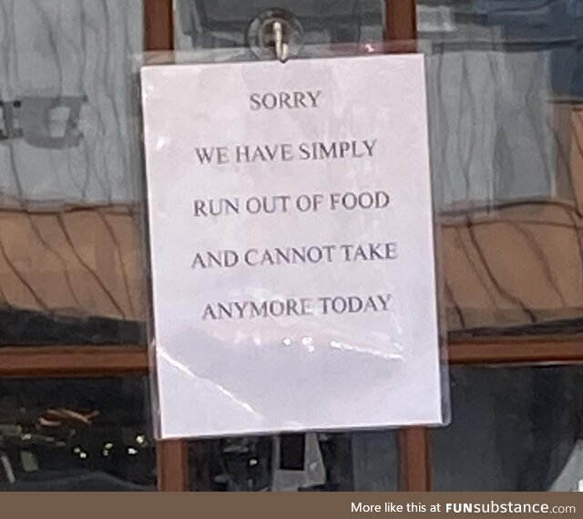 [OC] This roadside cafe in Idaho is out of food and out of f*cks