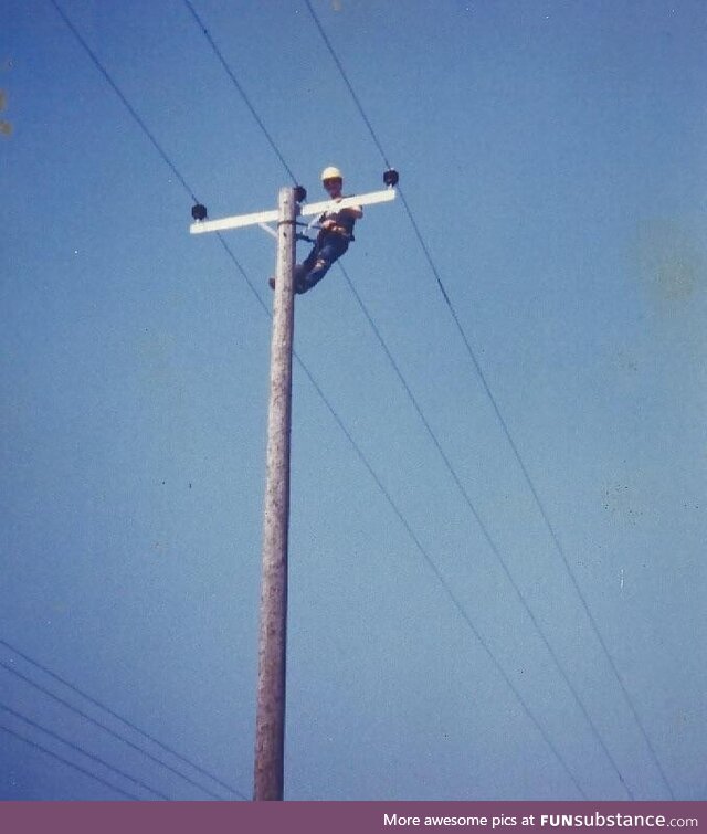 Me in 1983 when I was a Lineman