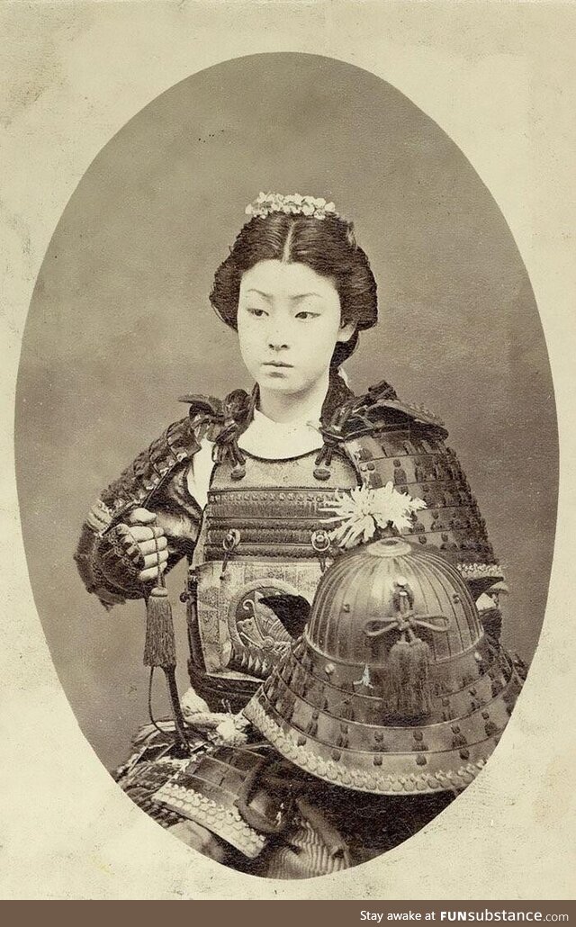 Onna-bugeisha, female samurai warrior of the upper bushi, class in feudal japan ( late