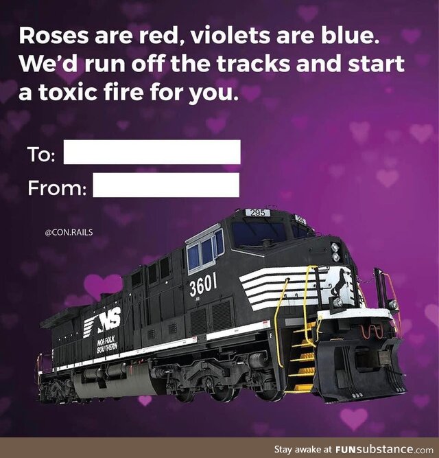 Happy (late) Valentine's day from Norfolk Southern!