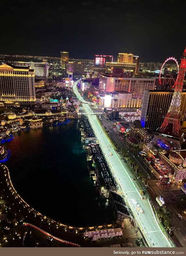 Las Vegas GP Free Practice last night from the Cosmopolitan