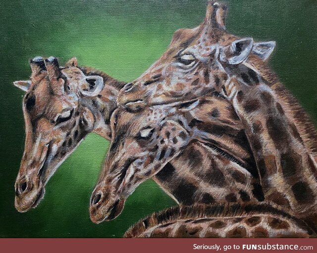 I Painted giraffes! (oc)