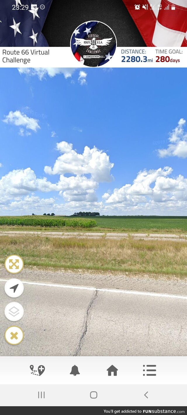 This smiley face on street view from Route 66