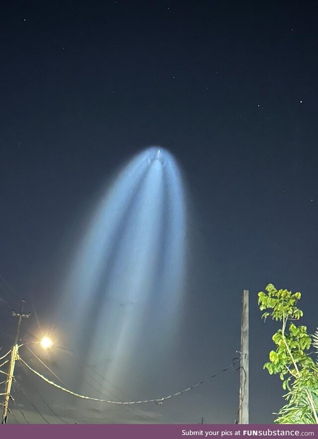 Falcon 9 Launch as seen from Puerto Rico