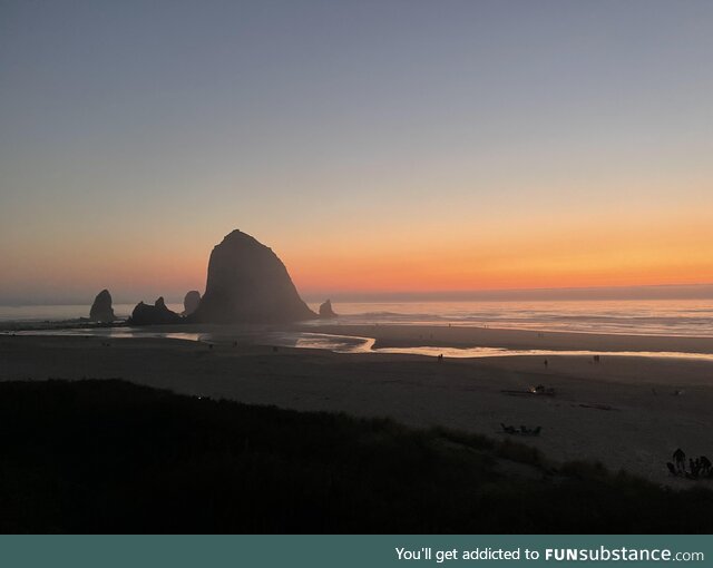 Haystack sunset