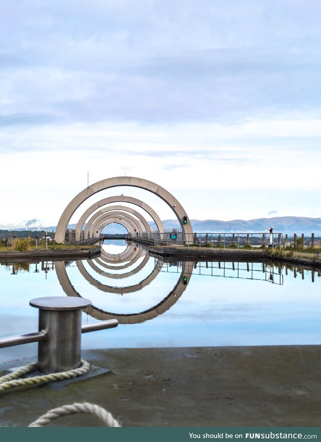 Approaching the Falkirk Wheel, gives me Stargate vibes