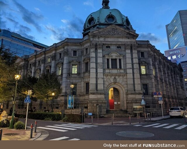 A building in Yokohama that used to be the HQ of a bank and is now a museum
