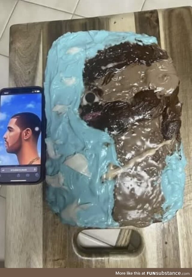 Drake Cake but the blue for the sky is slightly too light