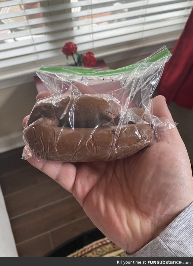 It is International Hot Chocolate Day, so my son made chocolate Play Doh at pre-school