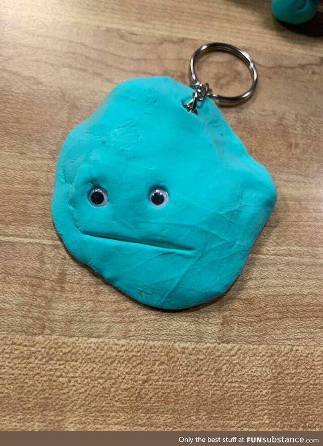 My friends little kid made her this "Pizza" keychain