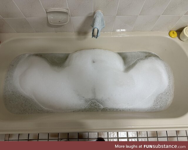 Running a bath for the kids and this happened….