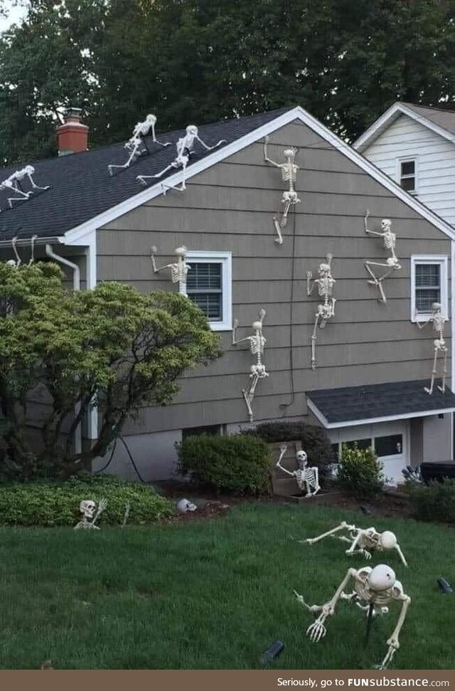 Skeleton Crew of Halloween Decorations