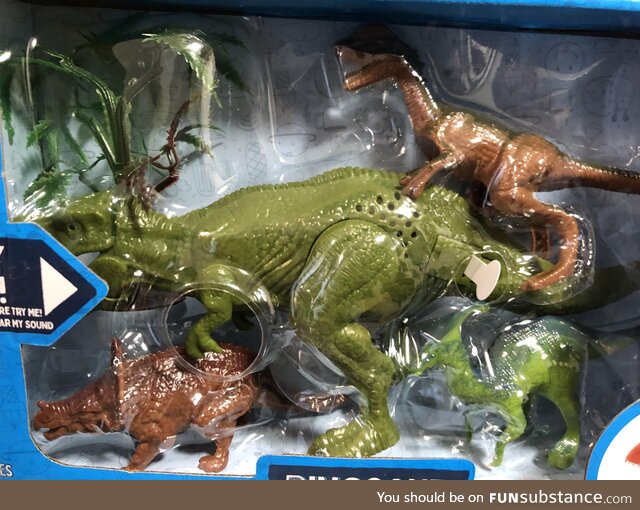 The way this set of dinosaur toys is packaged