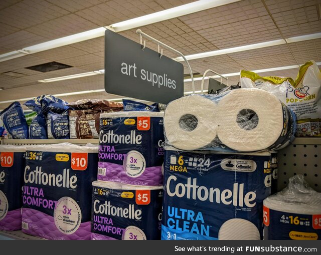 Drugstore art supplies