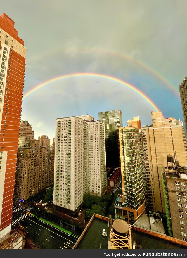 Another view of the nyc double rainbow