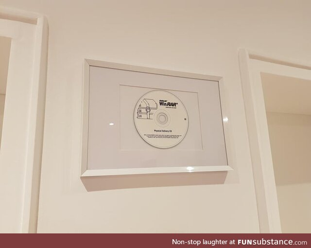 Someone framed their WinRAR disk