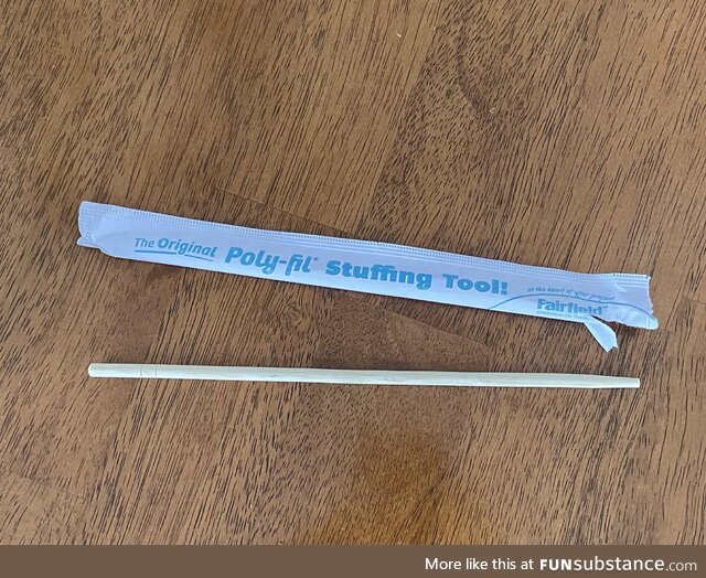 Poly-fit stuffing tool is just a chopstick