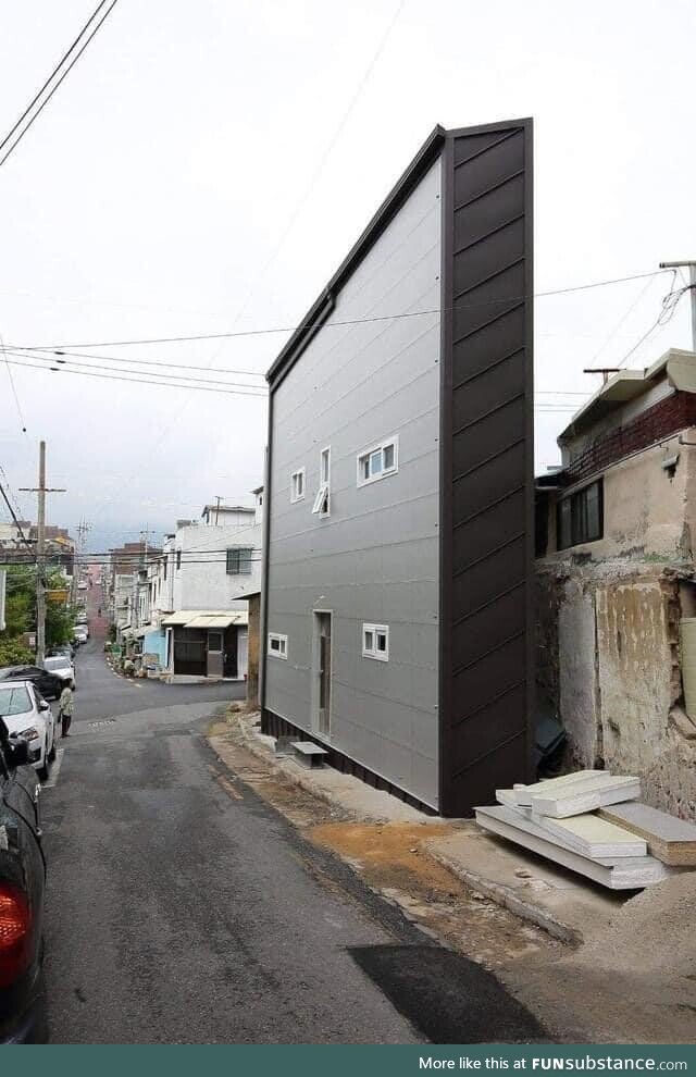 Really narrow house