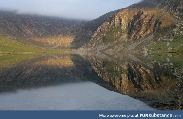 Snowdonia, a mountainous region in northwestern Wales