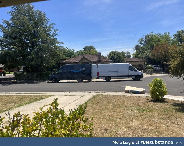 Jeez, just out in the open, right in the street…get a garage you two!